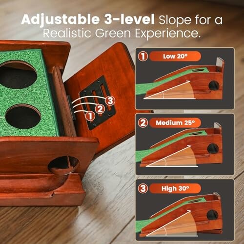 Putting Green Indoor with Three-Level Adjustable Incline