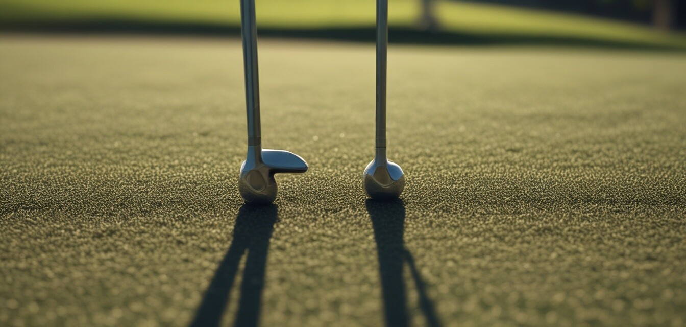 Alignment sticks on the golf course