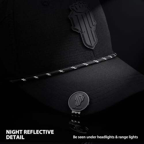 Black hat with night reflective detail.