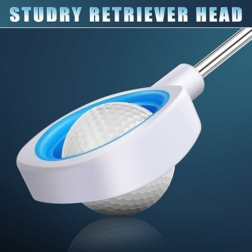 Golf ball retriever head with golf ball inside.