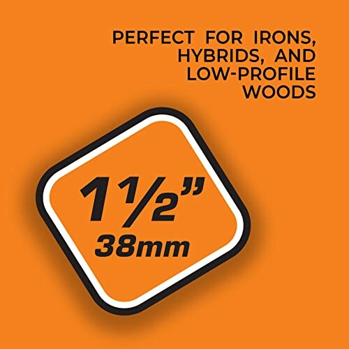 Label for golf club size 1.5 inches, 38mm