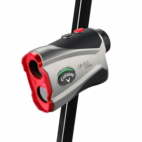 Callaway 300 Pro golf rangefinder on tripod.