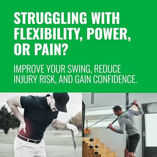 Golf swing improvement tips for flexibility, power, and pain relief.