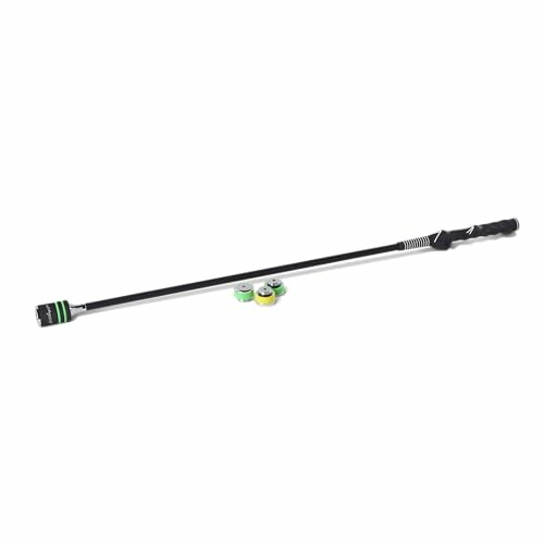 Golf swing training stick with weights