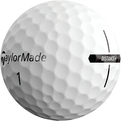 TaylorMade golf ball with Distance Plus marking