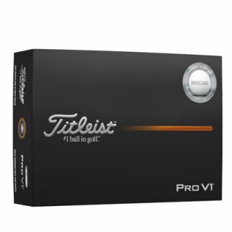 Titleist Pro V1 golf ball box with branding.