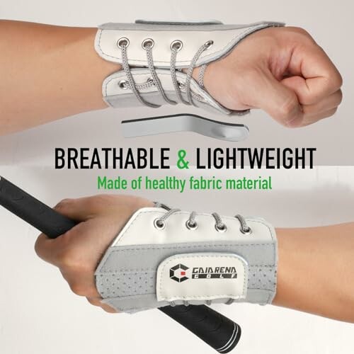 Wrist support brace for golf, breathable and lightweight.